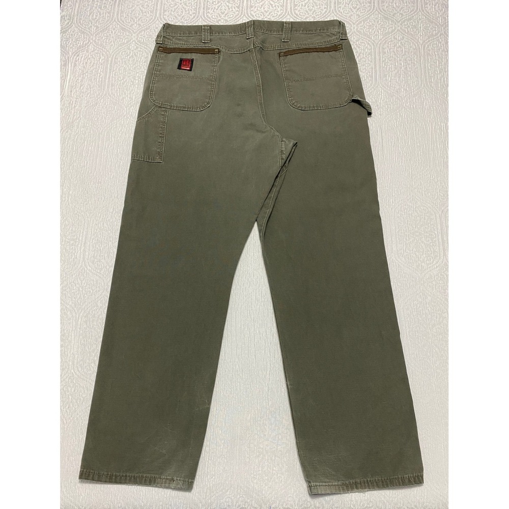 Vintage Riggs Workwear Carpenter Pants Men's Size 42×34 Green‎ Ripstop Straight
